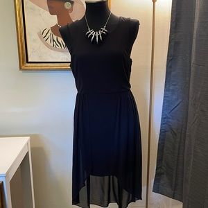 Sleeveless black dress (necklace not included)
